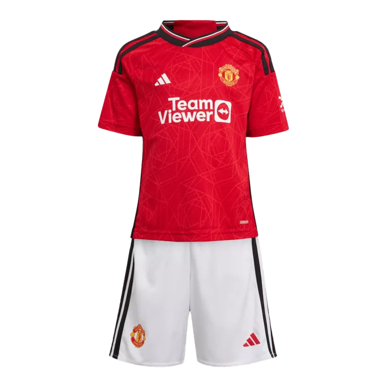 Manchester United Home Jersey Kit 2023/24 Kids(Jersey+Shorts) - gojersey
