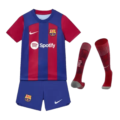 Barcelona Home Jersey Kit 2023/24 Kids(Jersey+Shorts+Socks) - gojersey