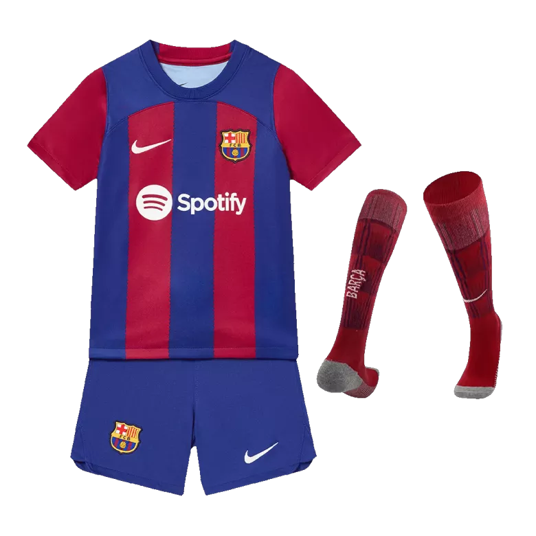 Barcelona Home Jersey Kit 2023/24 Kids(Jersey+Shorts+Socks) - gojersey