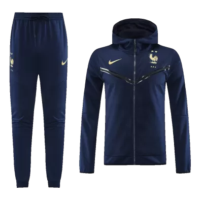 France Hoodie Sweatshirt Kit 2023 - Navy (Top+Pants) - gojersey