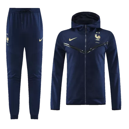 France Hoodie Sweatshirt Kit 2023 - Navy (Top+Pants) - gojerseys