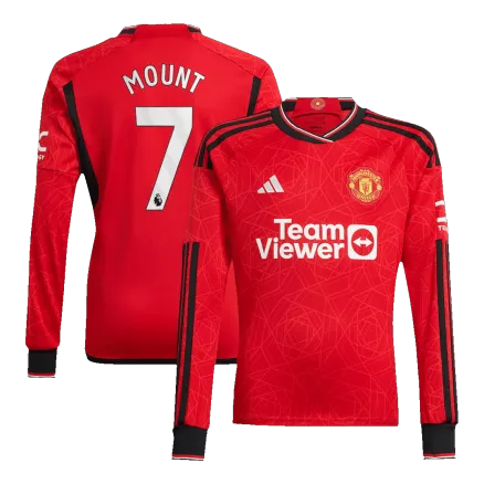 Manchester United MOUNT #7 Long Sleeve Home Jersey 2023/24 - gojerseys