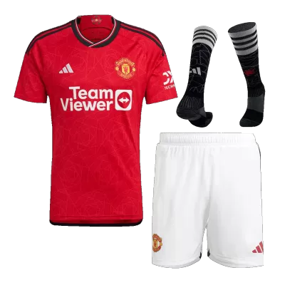 Manchester United Home Jersey Kit Authentic 2023/24 (Jersey+Shorts+Socks) - gojersey