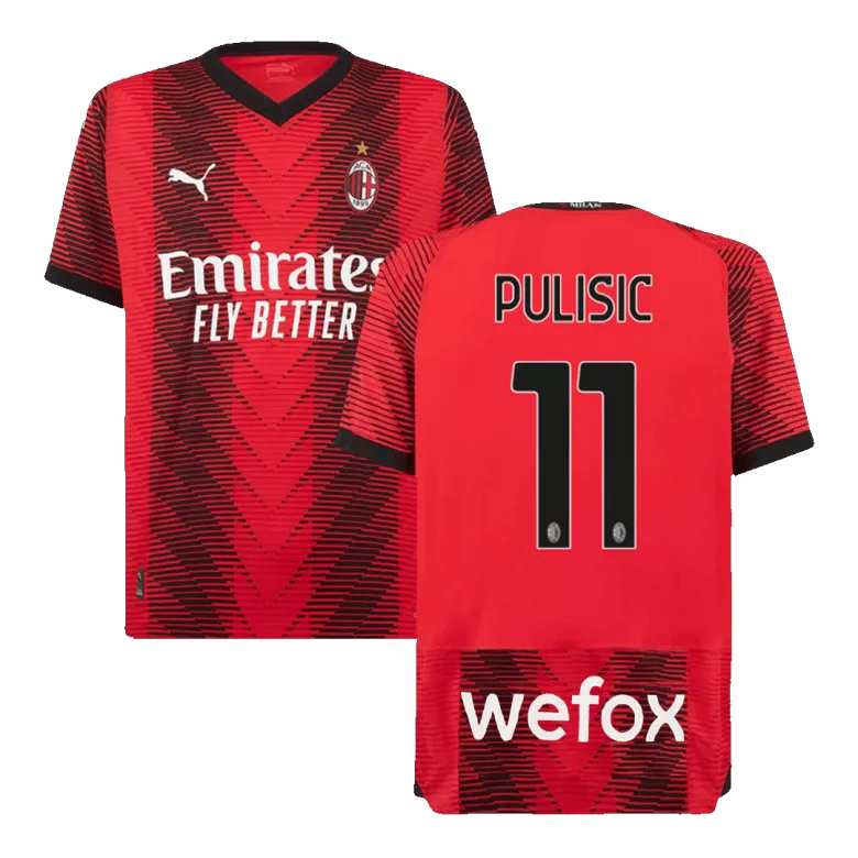AC Milan PULISIC #11 Home Jersey Authentic 2023/24 - gojerseys