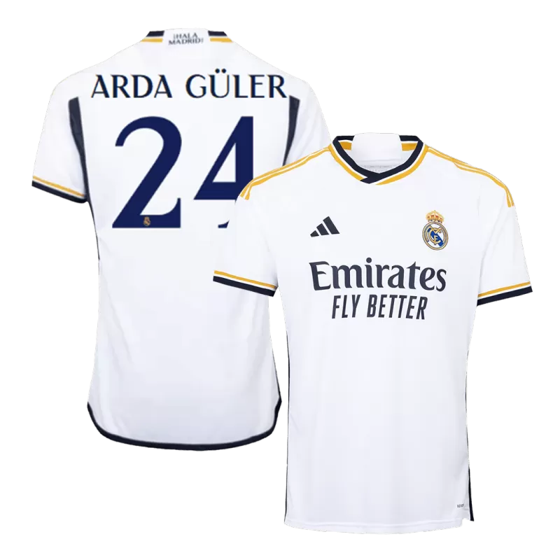 Real Madrid ARDA GÜLER #24 Home Jersey 2023/24 with White available at gogoalshop