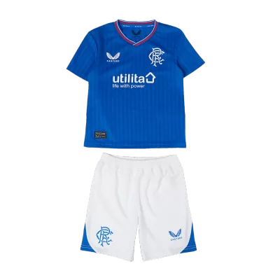 Glasgow Rangers Home Jersey Kit 2023/24 Kids(Jersey+Shorts) - gojersey