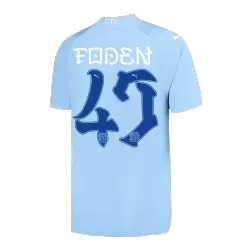 Manchester City Home Minikit 2022-23 with Foden 47 printing