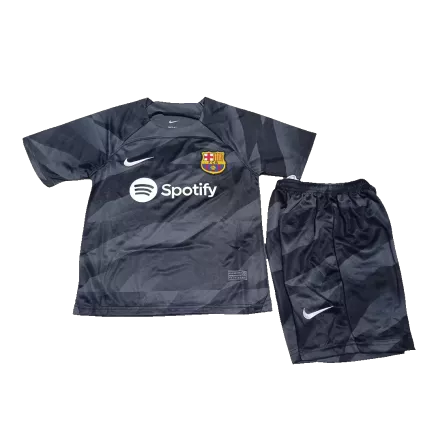 Barcelona Goalkeeper Jersey Kit 2023/24 Kids(Jersey+Shorts) - gojerseys