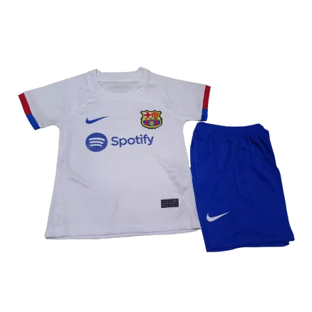 Barcelona Away Jersey Kit 2023/24 Kids(Jersey+Shorts) - gojerseys