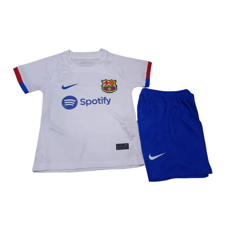 Barcelona Away Jersey Kit 2023/24 Kids(Jersey+Shorts) - gojersey