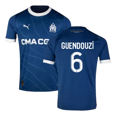 Marseille GUENDOUZI #6 Away Jersey 2023/24 - gojersey