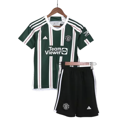 Manchester United Away Jersey Kit 2023/24 Kids(Jersey+Shorts) - gojerseys