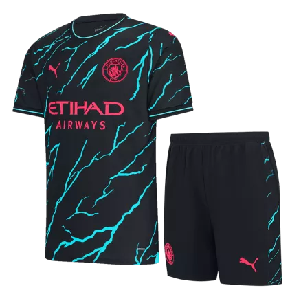 Manchester City Third Away Jersey Kit 2023/24 (Jersey+Shorts) - gojerseys