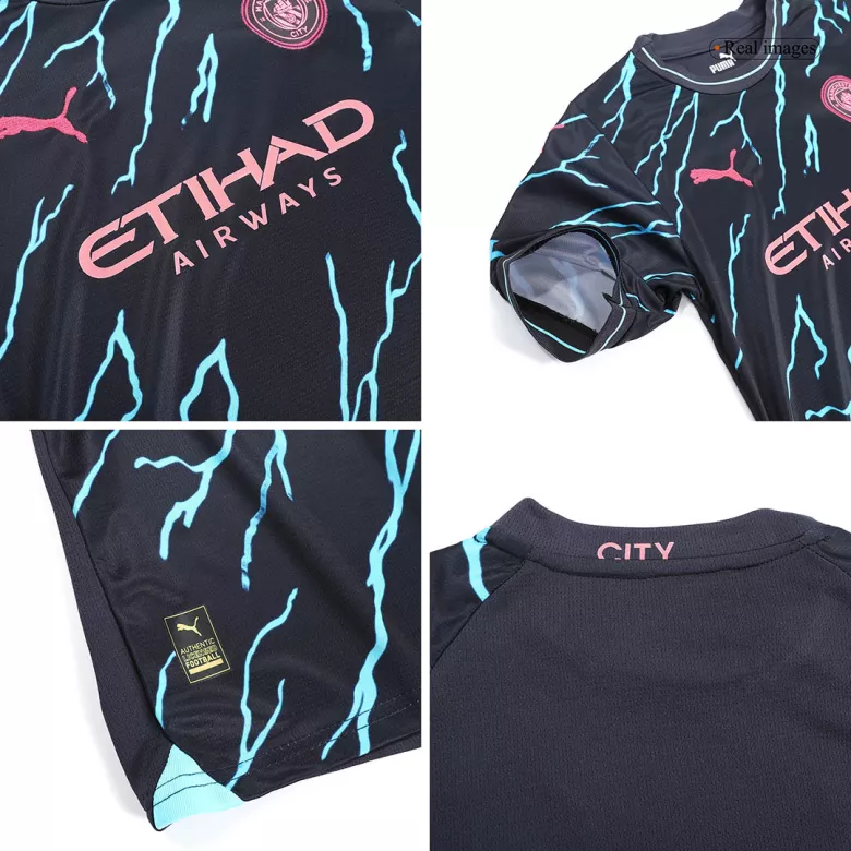 Manchester City Third Away Jersey Kit 2023/24 Kids(Jersey+Shorts+Socks) - gojersey