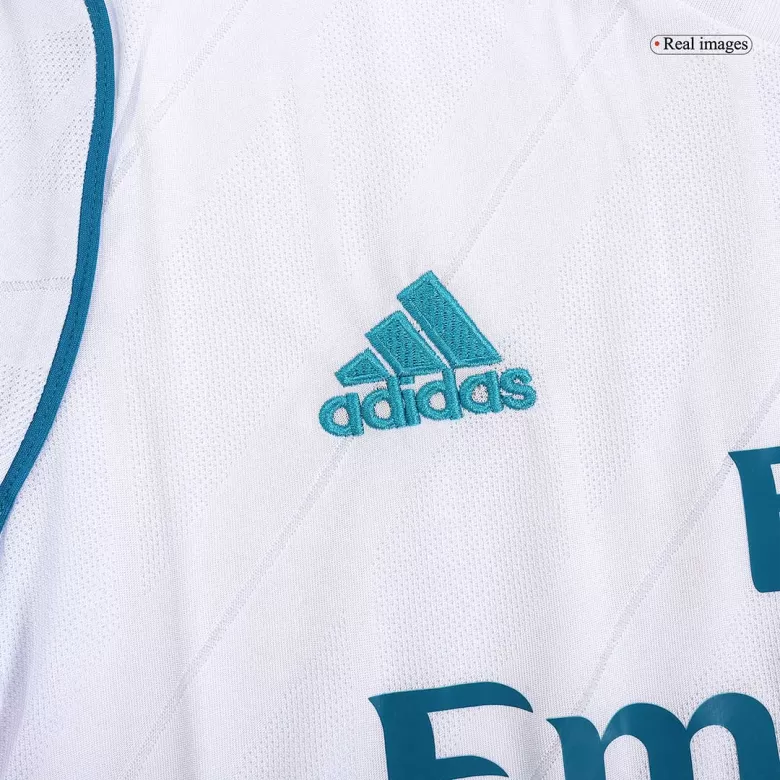 17/18 Real Madrid Home White Retro Jerseys Shirt(Player Version) - gojersey