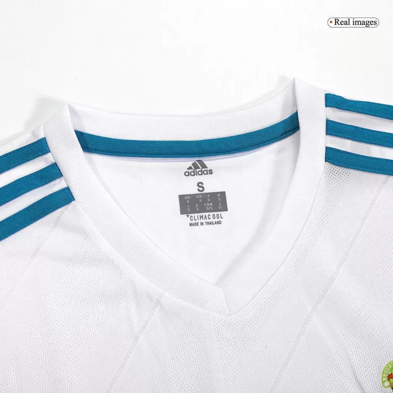 17/18 Real Madrid Home White Retro Jerseys Shirt(Player Version) - gojersey