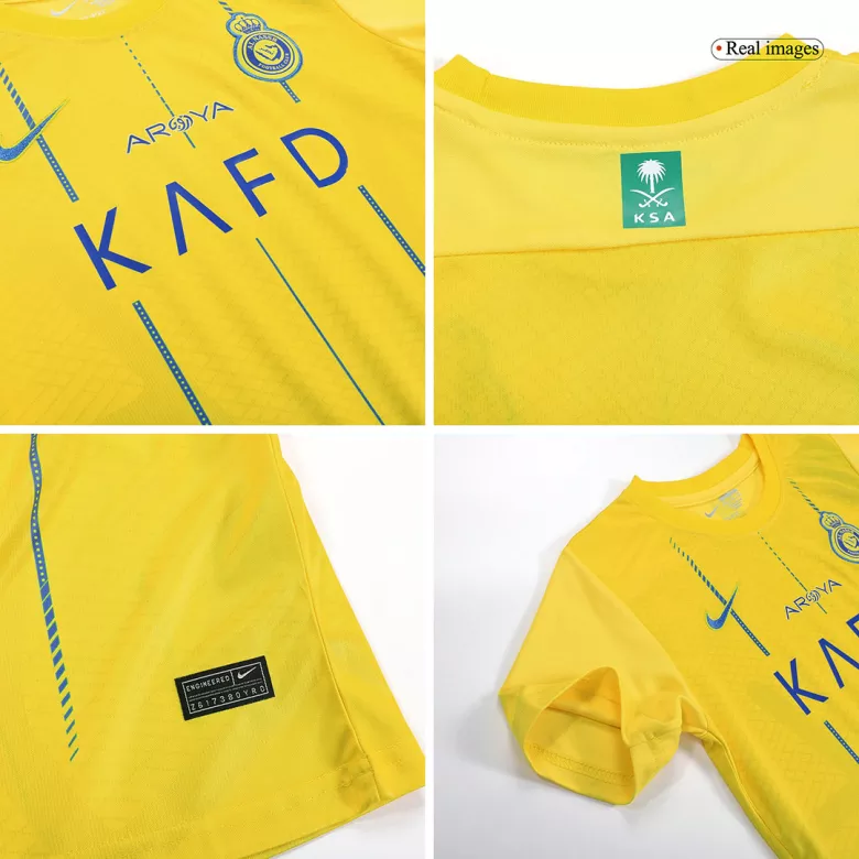Al Nassr Home Jersey Kit 2023/24 Kids(Jersey+Shorts) - gojersey