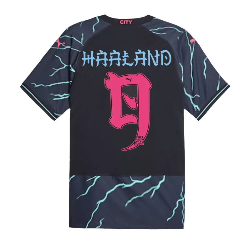 Manchester City Japanese Tour Printing HAALAND #9 Third Away Jersey Authentic 2023/24 - gojersey