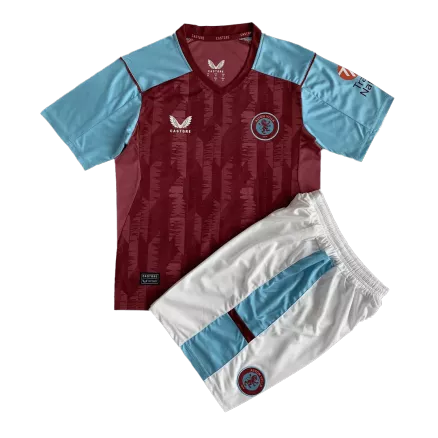 Aston Villa Home Jersey Kit 2023/24 Kids(Jersey+Shorts) - gojerseys