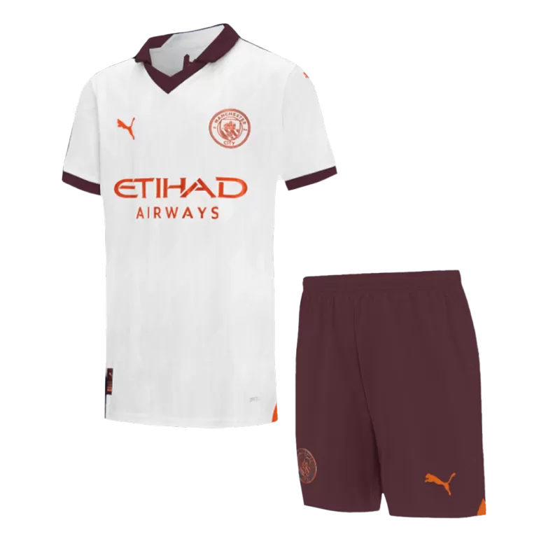 Manchester City Away Jersey Kit 2023/24 Kids(Jersey+Shorts) - gojersey