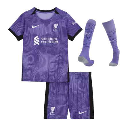 Liverpool Third Away Jersey Kit 2023/24 Kids(Jersey+Shorts+Socks) - gojerseys