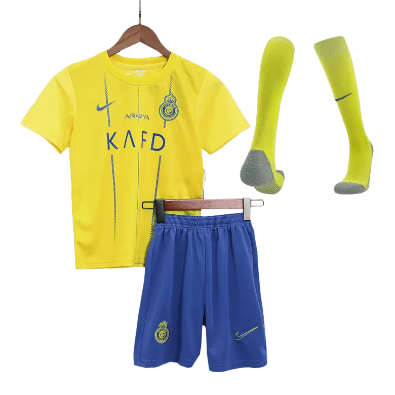 Al Nassr Home Jersey Kit 2023/24 Kids(Jersey+Shorts+Socks) - gojersey