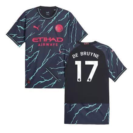 Manchester City DE BRUYNE #17 Third Away Jersey Authentic 2023/24 - gojersey
