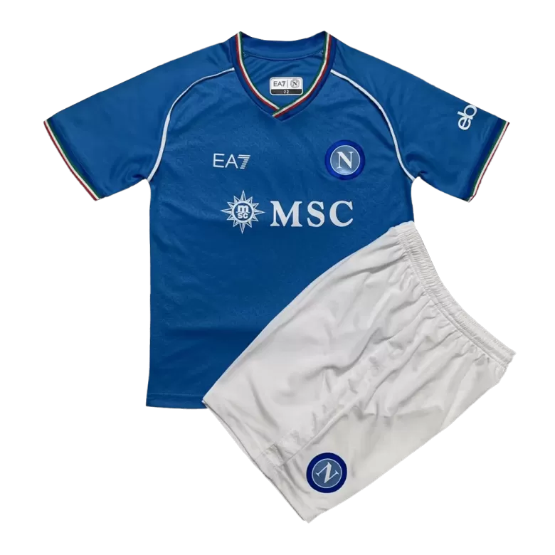 Napoli Home Jersey Kit 2023/24 Kids(Jersey+Shorts+Socks) - gojersey