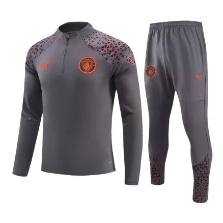 Manchester City Sweatshirt Kit 2023/24 - Gray (Top+Pants) - gojersey