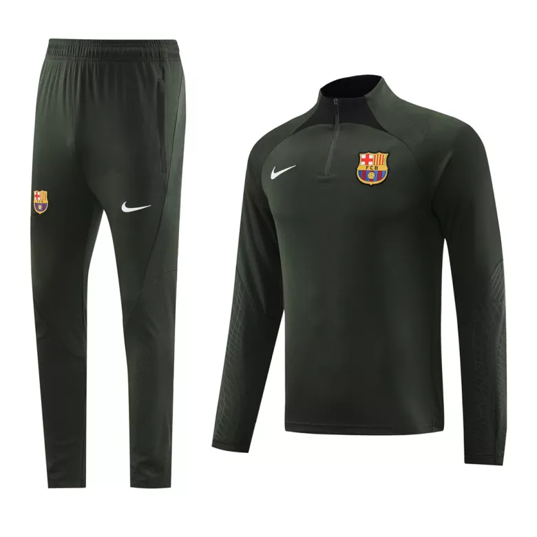 Barcelona Sweatshirt Kit 2023/24 - Dark Green (Top+Pants) - gojersey