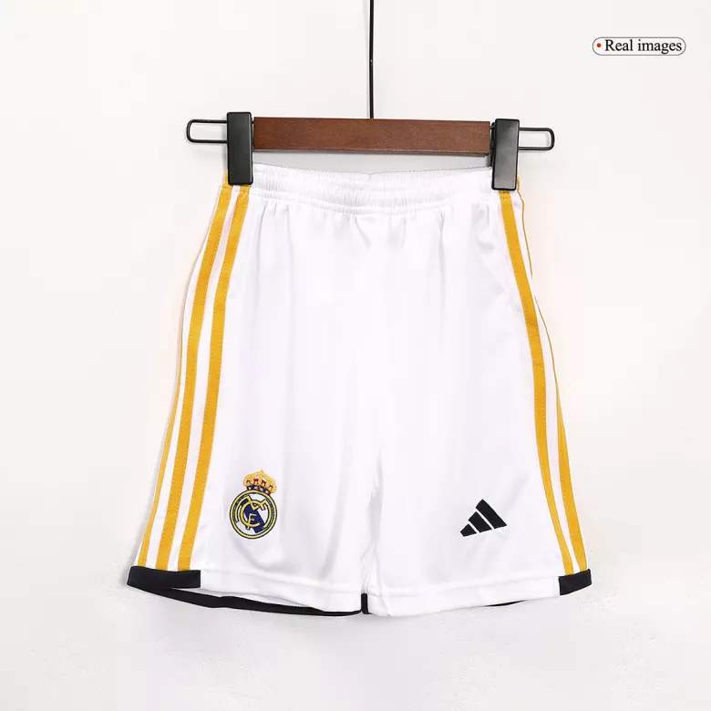 Real Madrid Long Sleeve Home Jersey Kit 2023/24 Kids(Jersey+Shorts) - gojersey