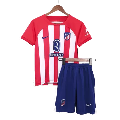 Atletico Madrid Home Jersey Kit 2023/24 Kids(Jersey+Shorts) - gojersey