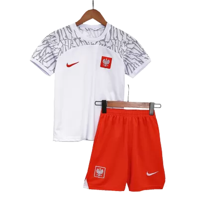 Poland Home Jersey Kit 2022 Kids(Jersey+Shorts) - gojersey