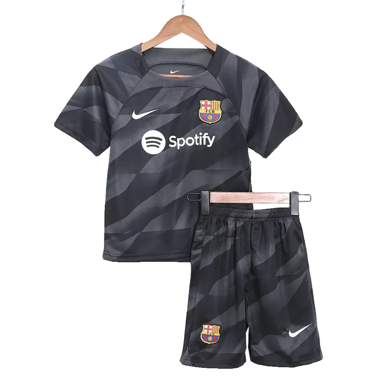 Barcelona Goalkeeper Jersey Kit 2023/24 Kids(Jersey+Shorts) - gojersey