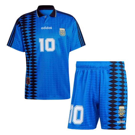 Argentina #10 Away Jersey Retro Kit 1994 (Jersey+Shorts) - gojersey