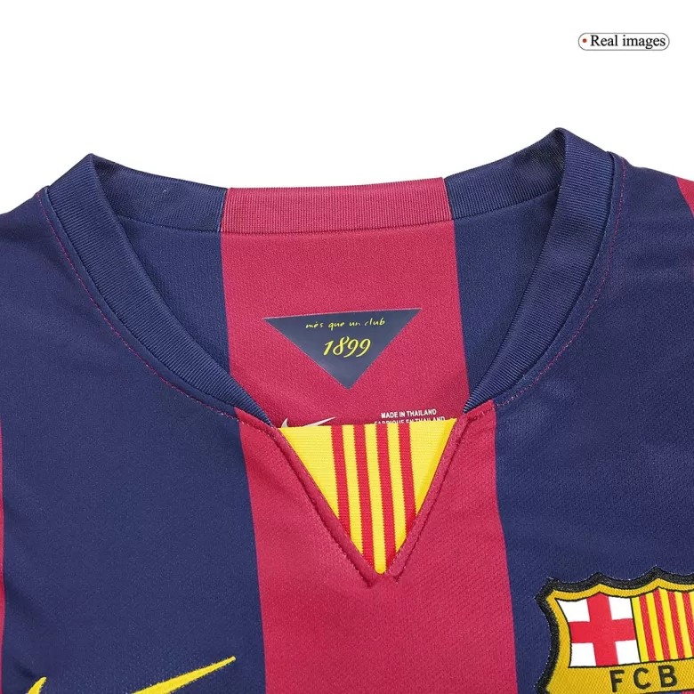 Barcelona NEYMAR JR #11 Home Soccer Jersey Retro 2014/15 - Long Sleeve - gojersey