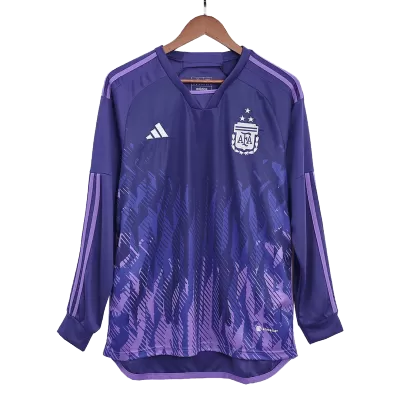 Argentina 3 Stars Away Jersey 2022 - Long Sleeve - gojersey