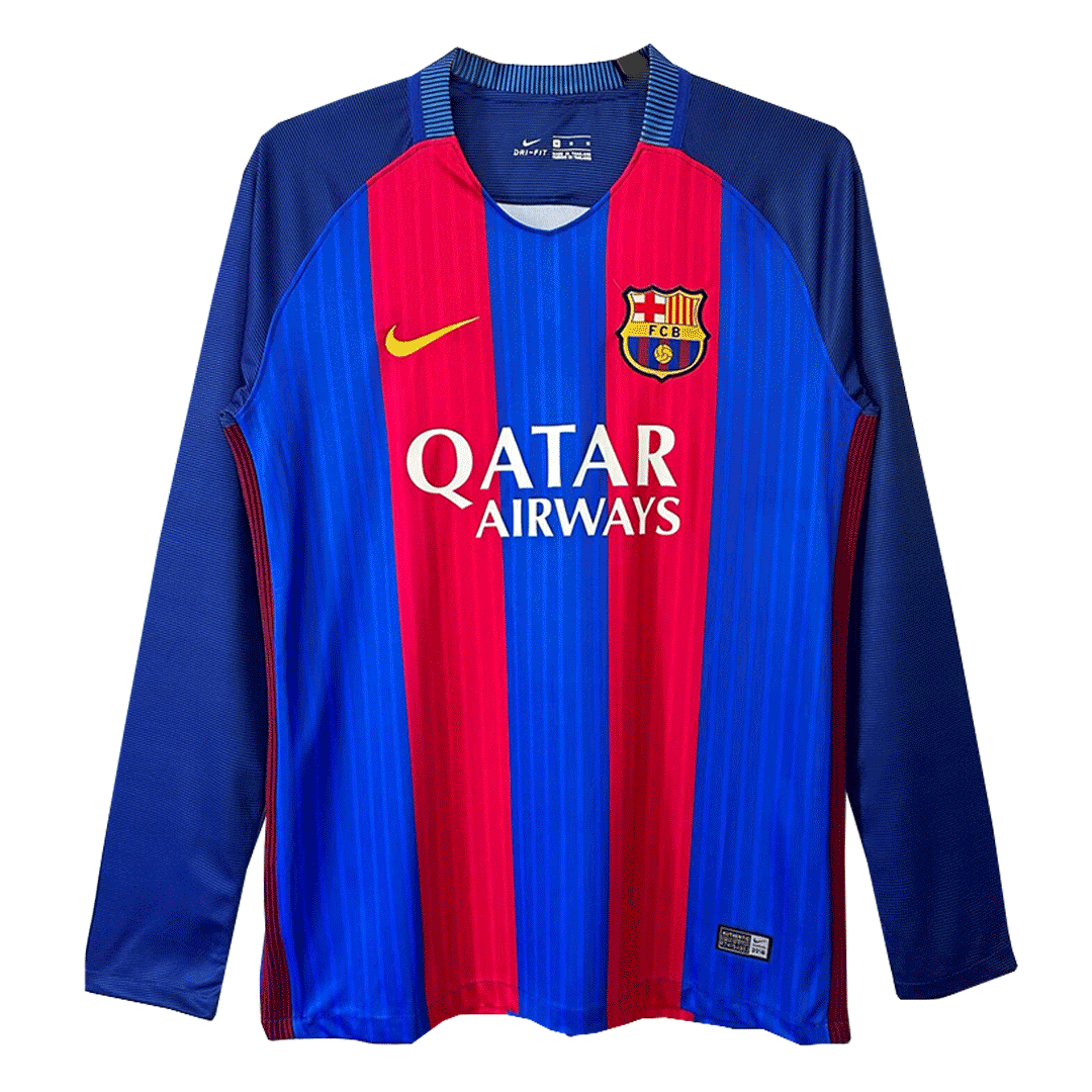 Barcelona Home Jersey Retro 2016/17 - Long Sleeve | Gojersey