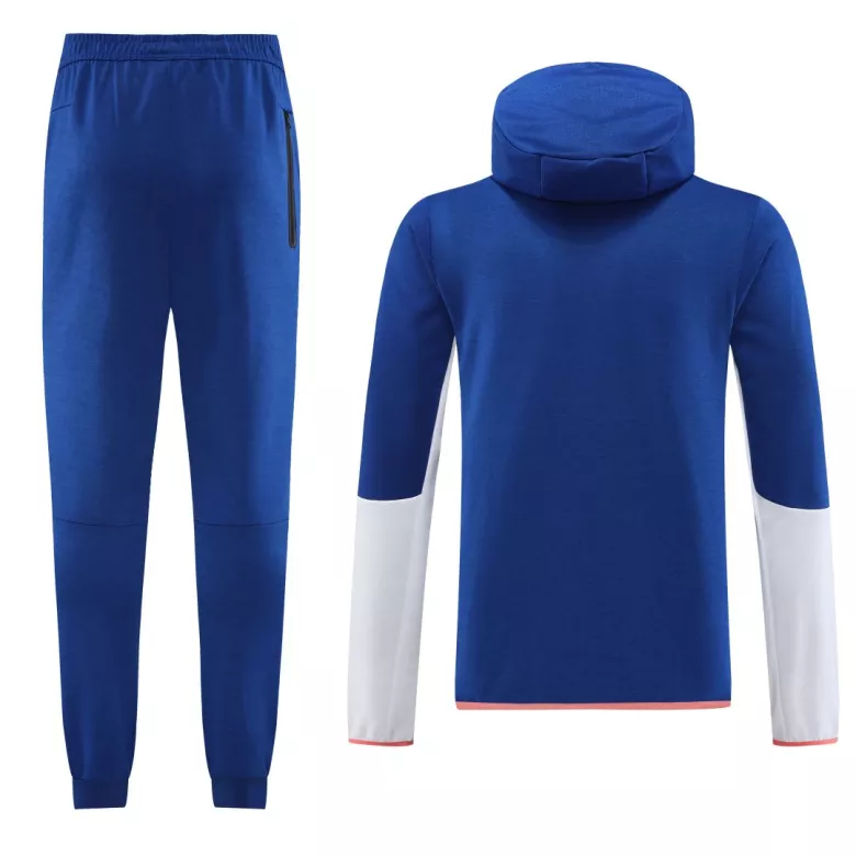 Customize Hoodie Training Kit (Jacket+Pants) Blue&White - gojersey