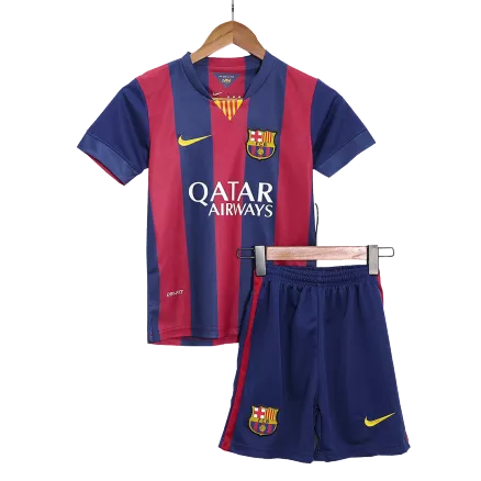 Barcelona Home Jersey Kit 2014/15 Kids(Jersey+Shorts) - gojersey