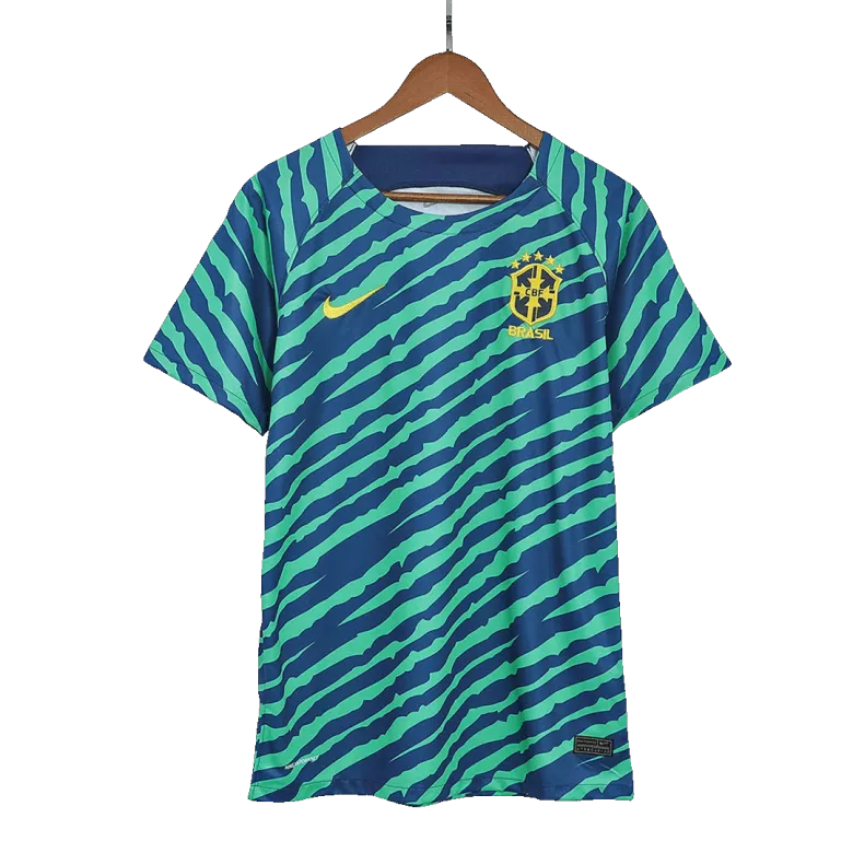 Brazil Pre-Match Training Jersey 2022 - Blue - gojersey