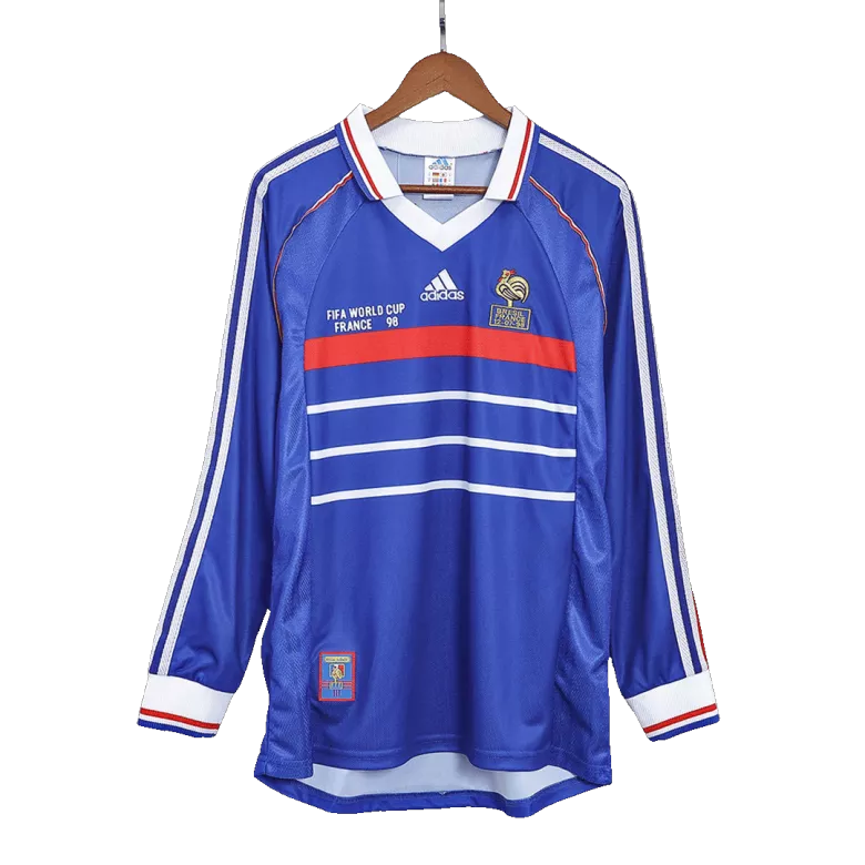 France Home Jersey Retro 1998 - Long Sleeve - gojersey