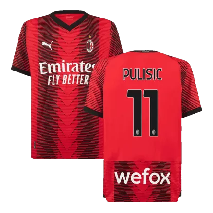 AC Milan PULISIC #11 Home Jersey Authentic 2023/24 - gojersey