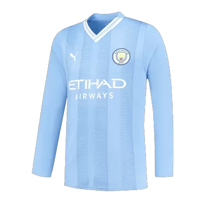 Manchester City Long Sleeve Home Jersey 2023/24 - gojersey