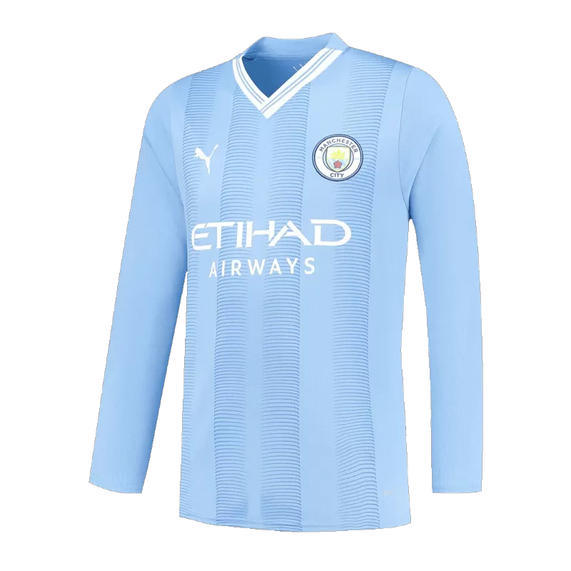 Manchester City Long Sleeve Home Jersey 2023/24 - gojersey