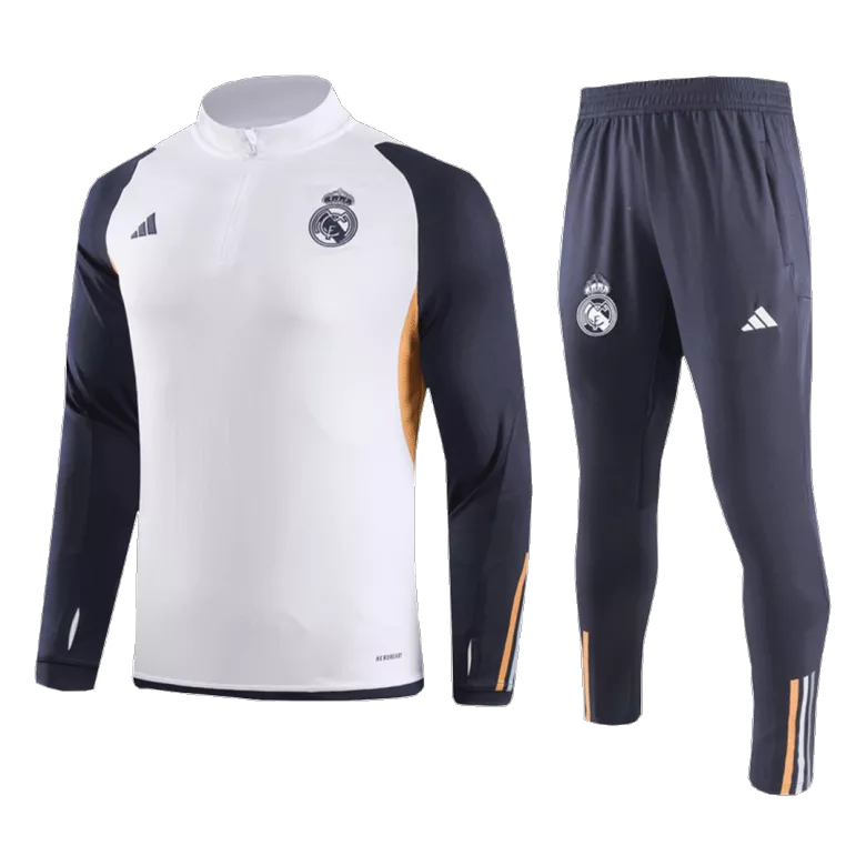 Real Madrid Sweatshirt Kit 2023/24 - White (Top+Pants) - gojersey
