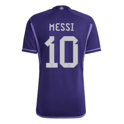 Argentina Three Star MESSI #10 Away Jersey 2022 - gojersey