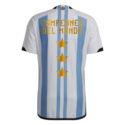 Argentina Three Star Home Jersey Authentic 2022 - Champion Edition - gojersey