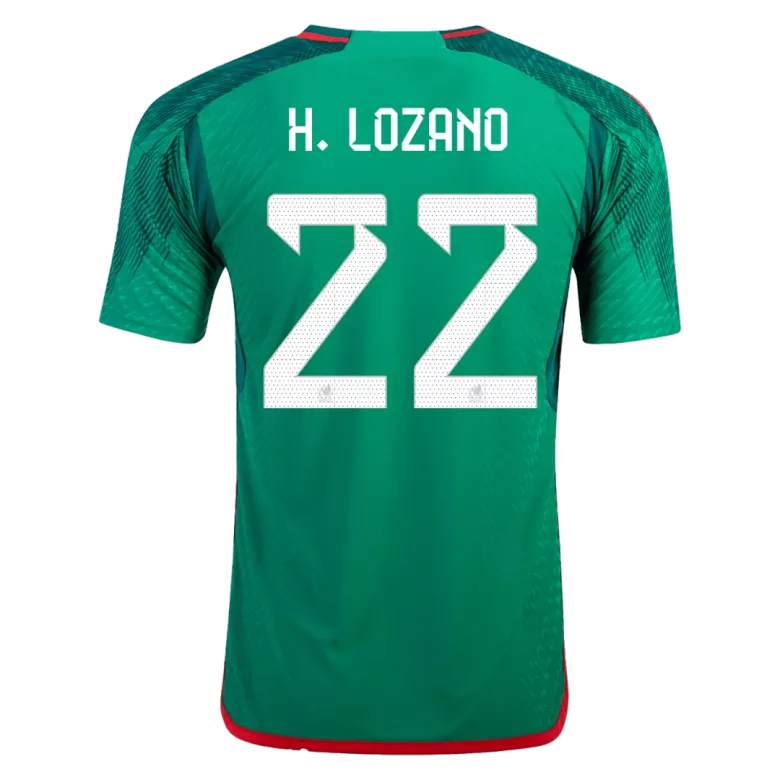 Mexico H.LOZANO #22 Home Jersey Authentic 2022 - gojersey