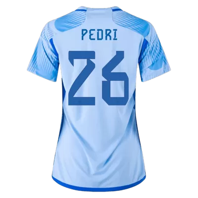 Spain PEDRI #26 Away Jersey 2022 Women - gojersey